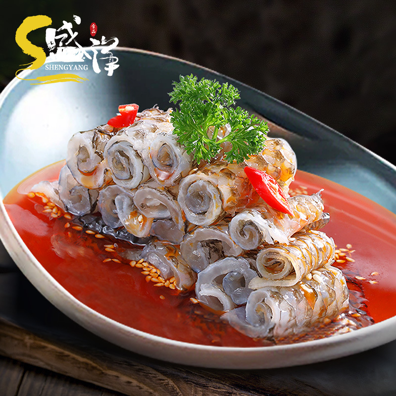 Острые рыбные шкуры готовое блюдо с вином и холодной рыбной кожей очень свежая замороженная водная холодная закуска Ло Фейю 230г