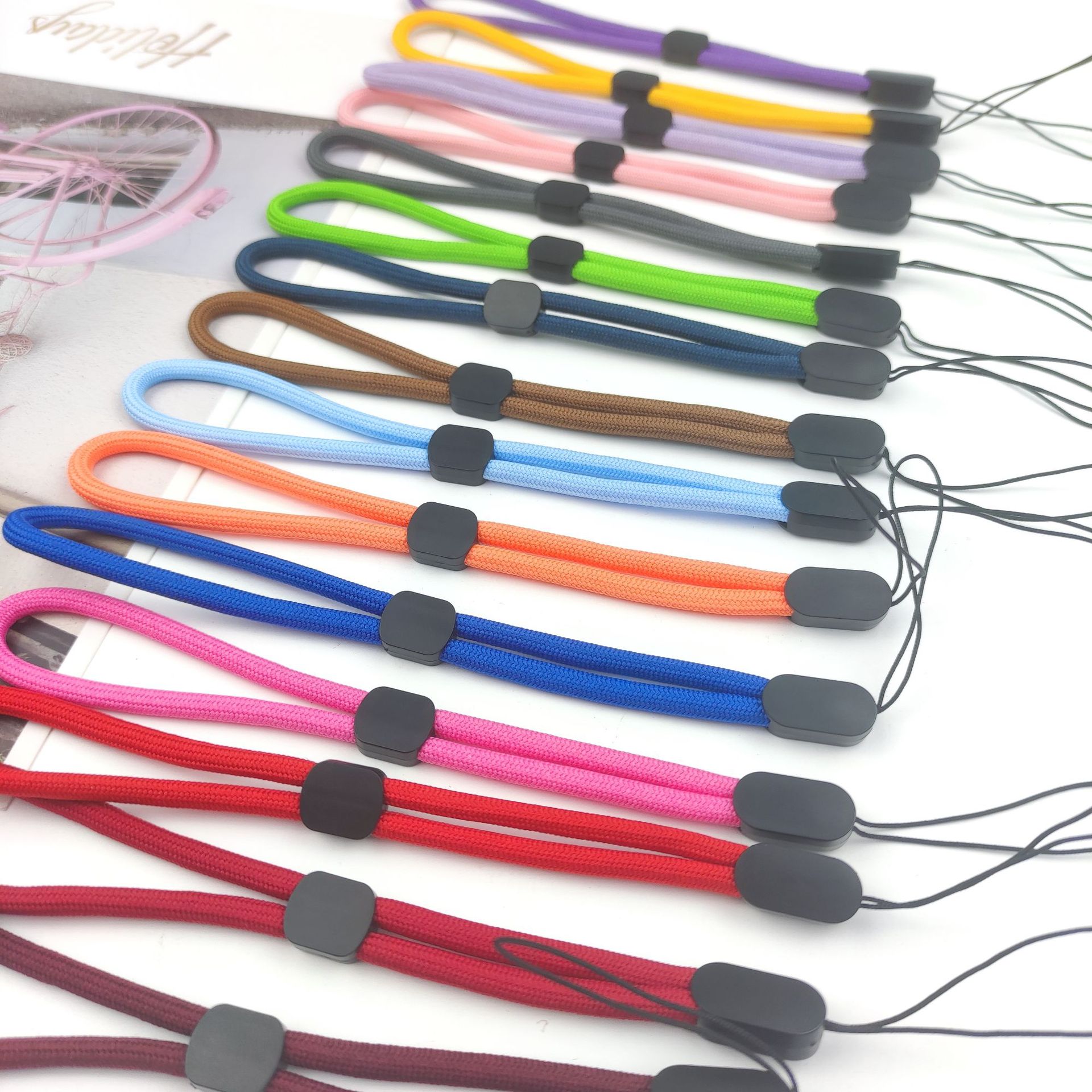 Модный простой имитационный нейлоновый мобильный телефонный шнурок, персонализированный запястный ремешок, короткий подвес для телефона
