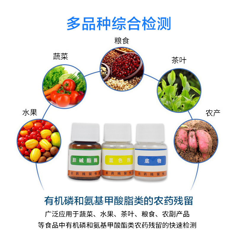 General Fruit Pesticide Residue Detection Reagent Pesticide Residue Fruit and Vegetable Quick Analysis Enzyme Quick Inspection Multi-Function Domestically Produced