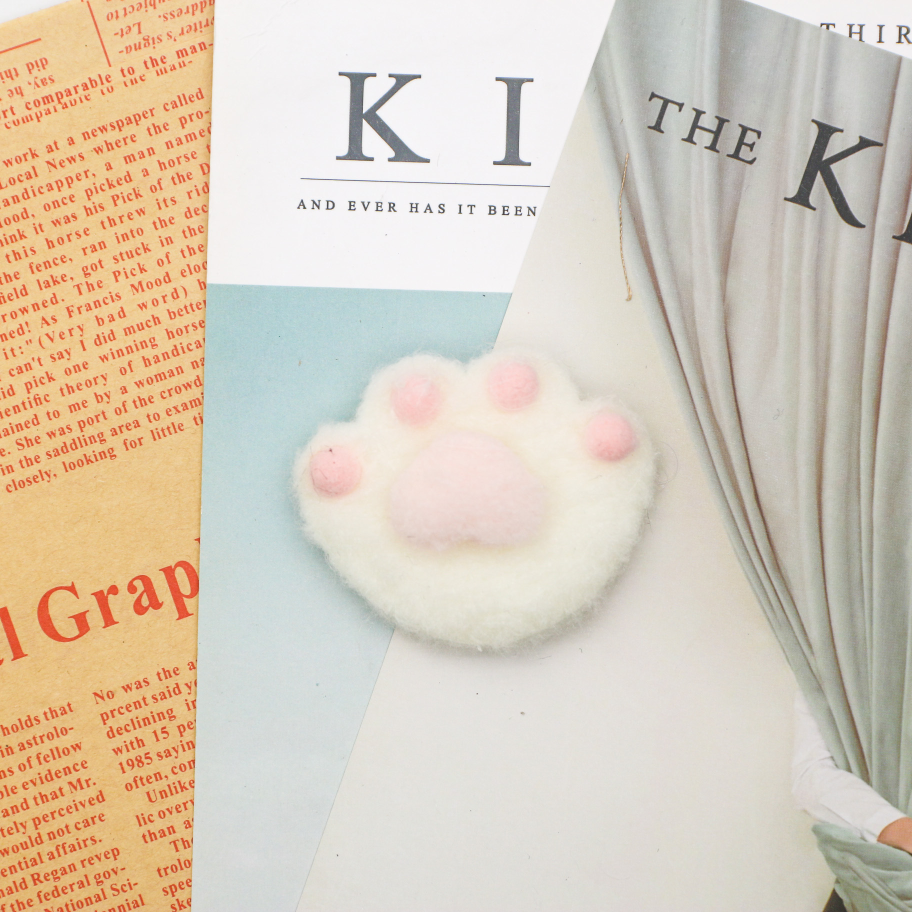 Plush Cat Paw Without Clip Cartoon Bear Paw DIY Accessories Scarf Hat Hairpin Material Super Soft Short Plush