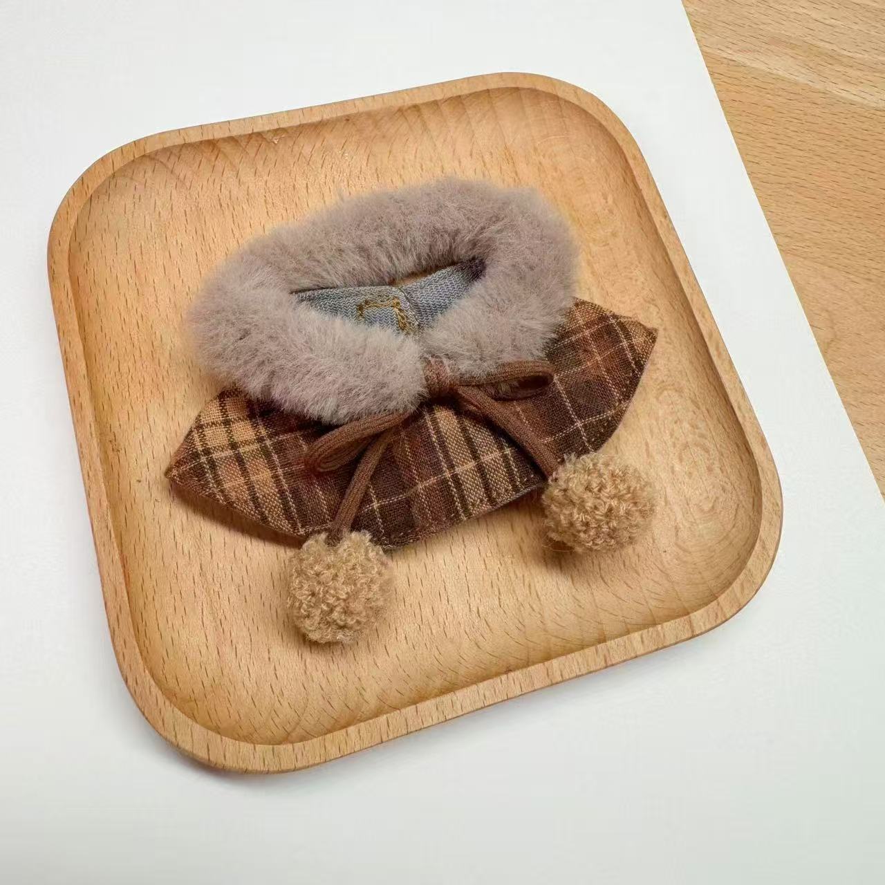 Зимний маленький плащ с подвеской Хелло Китти, милая плюшевая кукла Кэти