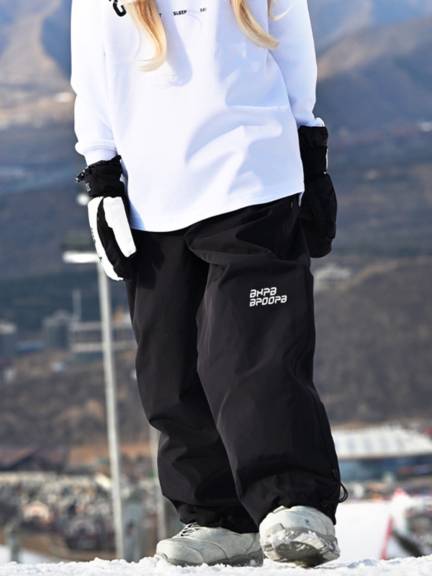 Ski Pants with Suspenders, Single and Double Board, Waterproof and Warm, Outdoor Women's Snow Pants, Slim Ski Suit Pants, Ski Equipment