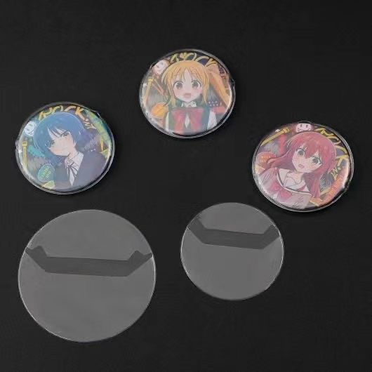 Ins Transparent Protective Cover Animation Second-Dimension Badge Round Card Circular Protection Storage Display Cover Surrounding