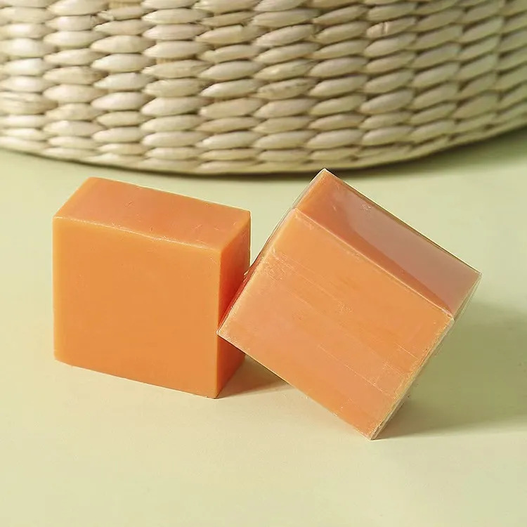 Cross-border foreign trade hot sale small batch turmeric soap essential oil soap handmade soap Refreshing Cleansing turmeric soap English ginger soap