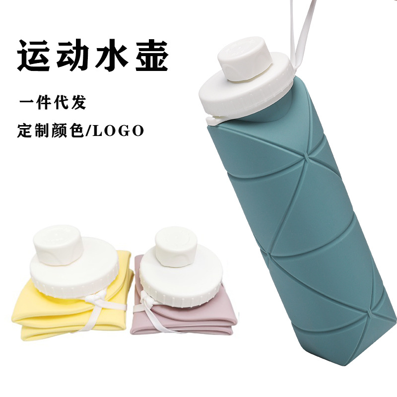 Силиконовая складная водяная чашка Dz Pocket, устойчивая к высоким температурам, портативная для велоспорта