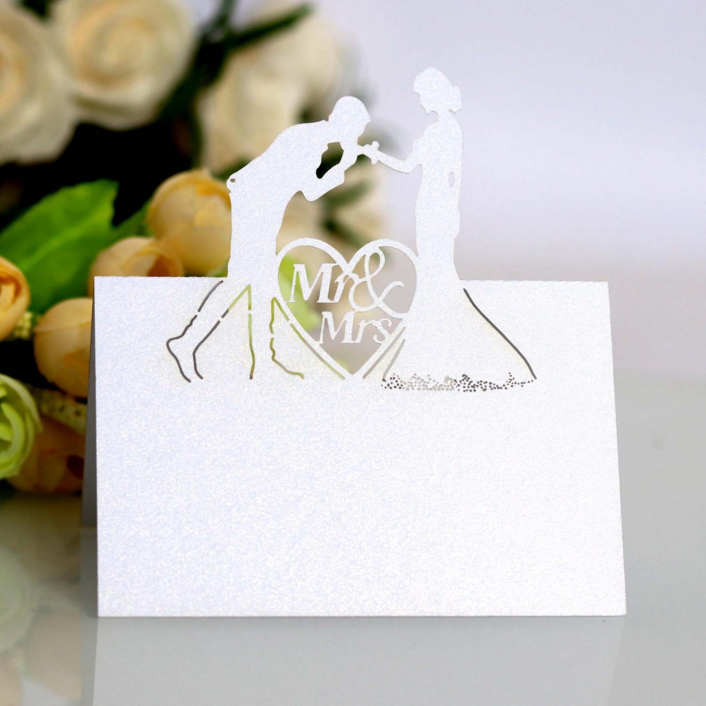 Кросс-бодерный свадебный знак для пары с лазерной бабочкой, карточка для стола, оптовая продажа