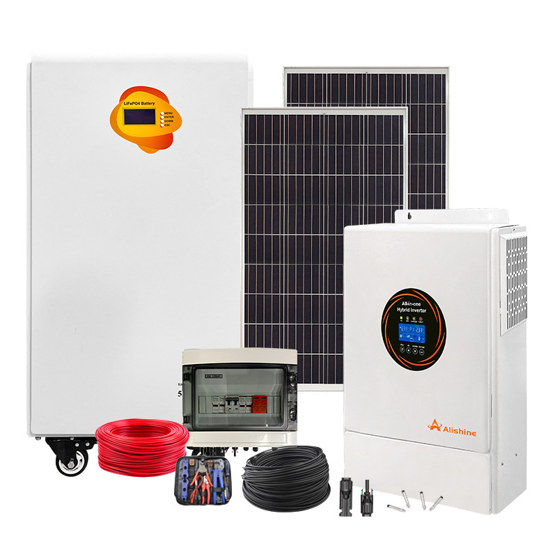 15Kw Household Off-Grid Energy Storage Integrated Solar Power Generation System with Photovoltaic Energy Storage Battery, 20-Degree Capacity Complete Set