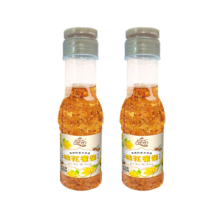 Customized Osmanthus Honey Sauce 200g Bottle Edible Honey Sauce Dessert Pastry Seasoning Ice Powder Glutinous Rice Ball Sauce Special for Ice Powder
