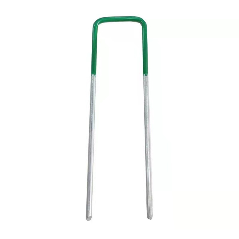 Anti-grass cloth ground nail U-shaped gardening ground cloth lawn galvanized steel wire oblique tip outdoor tent nail film holder