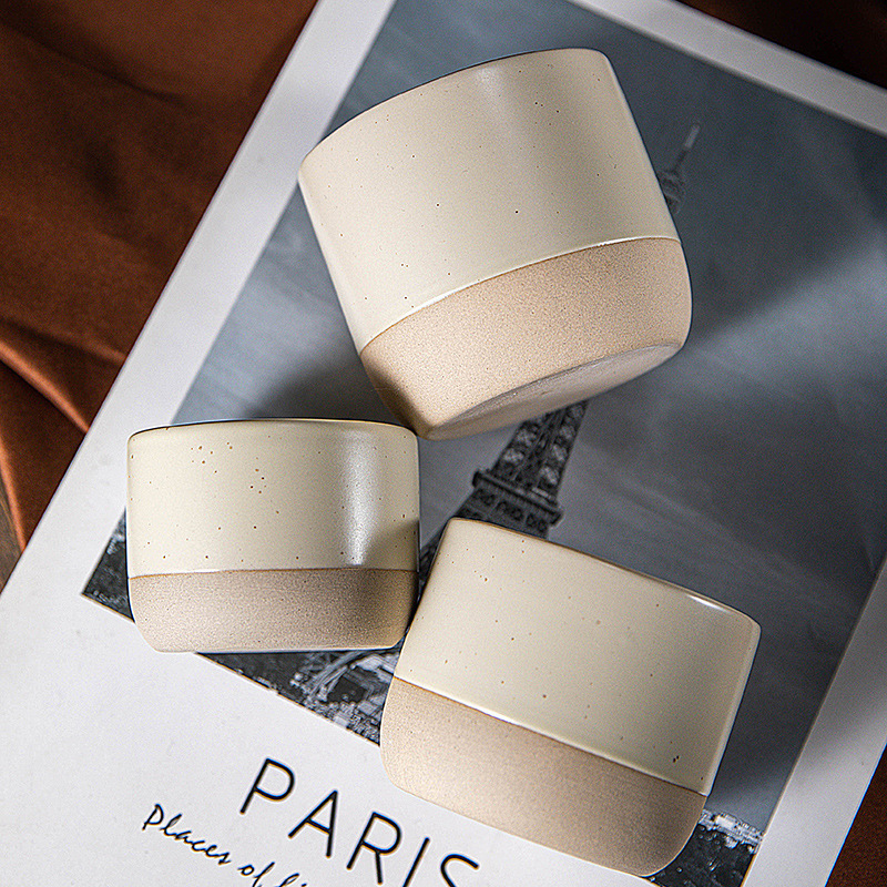 Cross-border Japanese style stoneware concentrated coffee cup vintage ceramic Kung Fu Tea Cup master tea cup office household water Cup