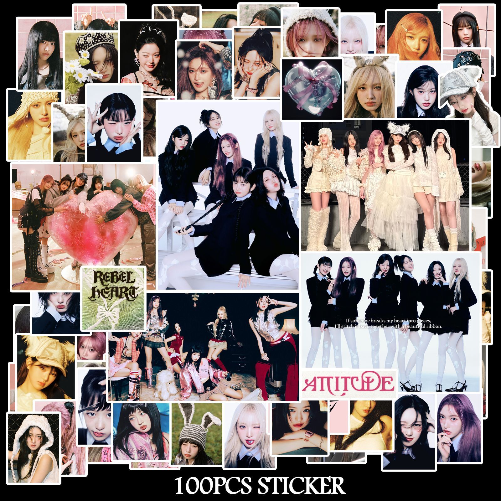 100 Ope Empathy Stickers in Stock Zhang Yuanying Wonyoung Rebel Heart Attitude