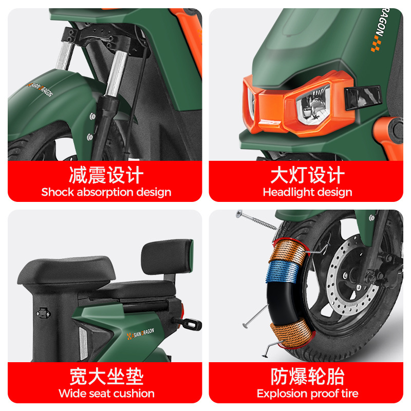 ASIAN DRAGON new electric bicycle 1000w electric bicycle two-wheel disc brake battery car source factory