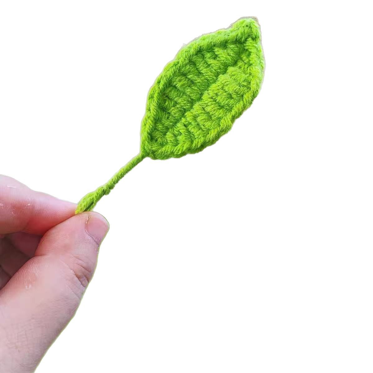 Flowers, Leaves, Crocheted Artificial Wool Flowers, Tang Dynasty Bouquets, Semi-finished Accessories, Leaf Flowers, Handmade DIY