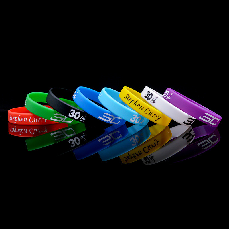 NBA Kobe Curry Basketball Football Color Silicone Bracelet Fans Small Gift Souvenir Sports Bracelet