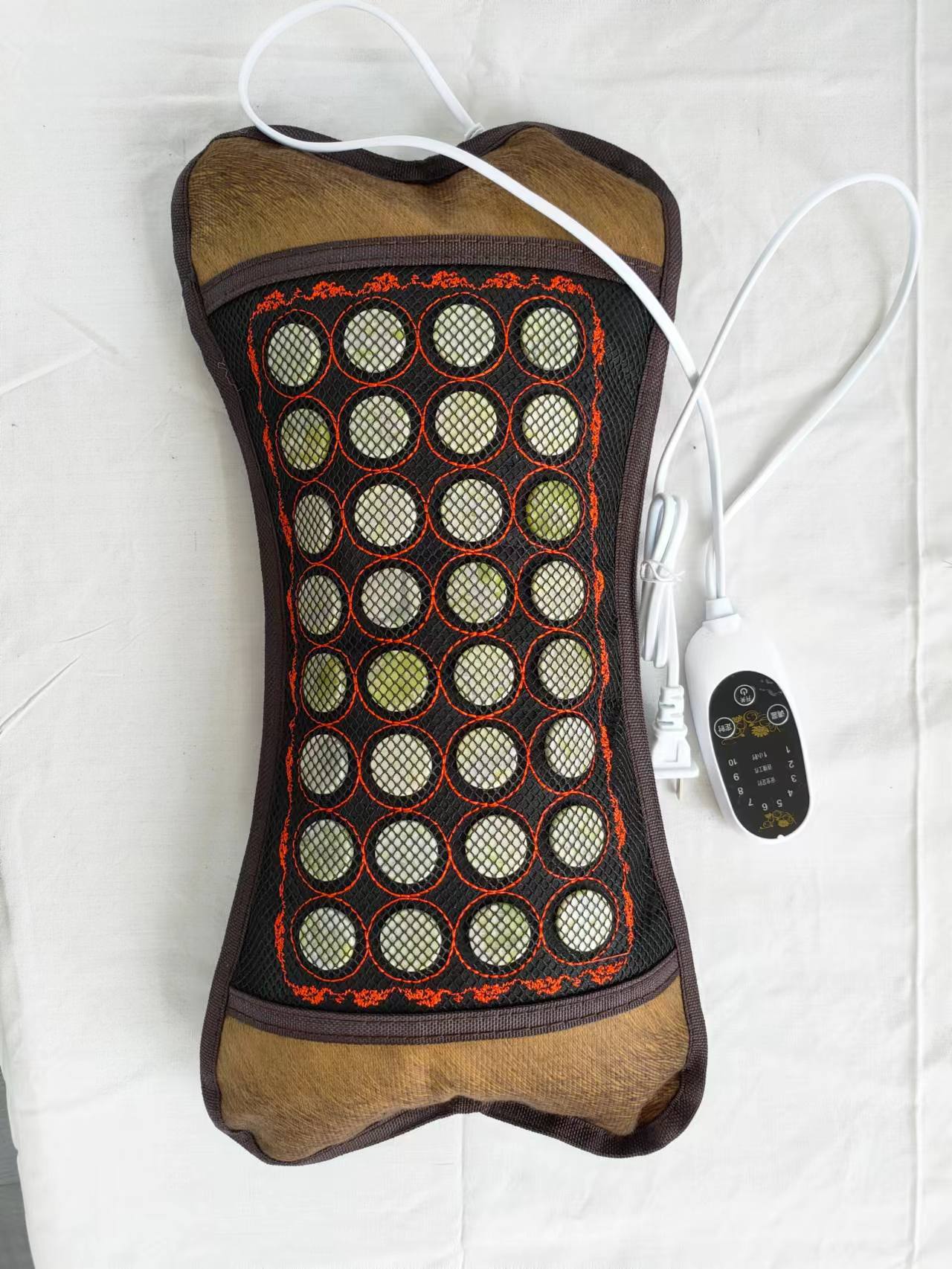 Jade Pillow Manufacturer Wholesale Heated Cervical Spine Pillow Electric Heated Jade Pillow Health Massage Jade Pillow