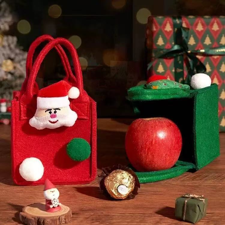Cross-Border Christmas Gift Bag, Felt Hand Bag, Exquisite Appearance, Christmas Bag, Apple Packaging Bag, Kidsren's Candy Bag