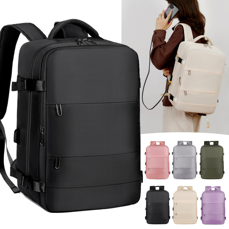 Cross-Border Travel Backpack, Same Style for Men and Women, Large-Capacity Casual Backpack, Fashionable and Versatile, Multi-Compartment Laptop Bag
