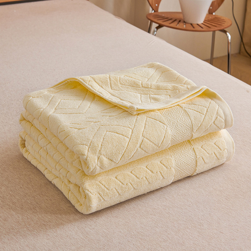 Shanghai Old Brand Pure Cotton Towel Quilt Cotton Old-fashioned Adult Summer Towel Blanket Single Blanket Thin Air Conditioning Blanket
