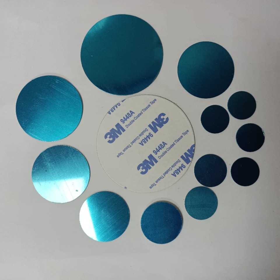 Mobile phone bracket magnetic sheet manufacturer round magnetic suction sheet in stock straight hair 15-60 plus adhesive