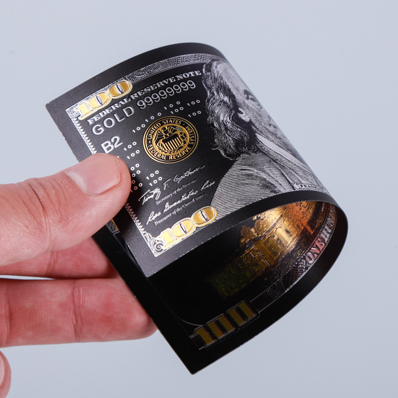 Plastic Black Diamond 100 Singapore Dollars Poland Commemorative Banknote Commemorative Collection Card Factory Wholesale Can Be Customized