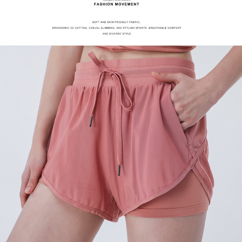 Mesh Breathable Sportswear Suit Women's Short-Sleeved Shorts Yoga Wear Southeast Asia Cross-Border Running Fitness Clothing Quick-Drying Clothing