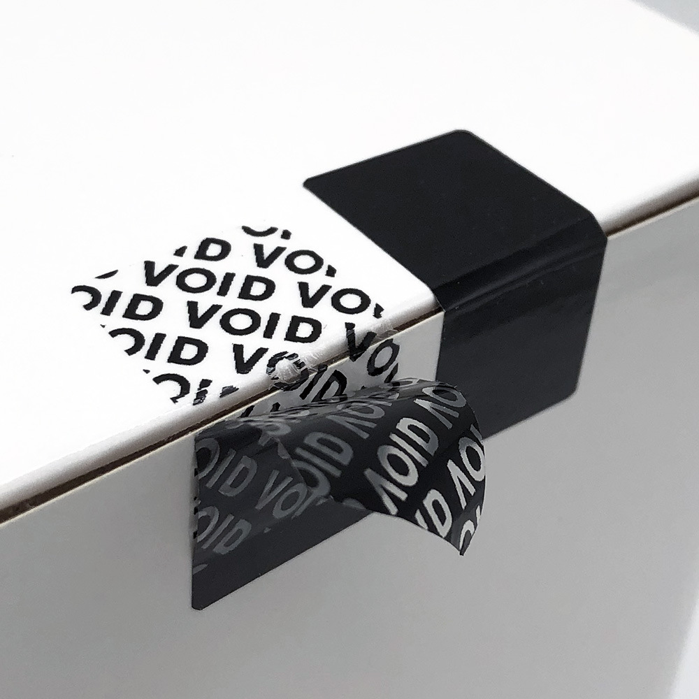 Клейкая черная наклейка, пустая наклейка для печати, антиподделочная наклейка VOID, наклейка для предотвращения разборки