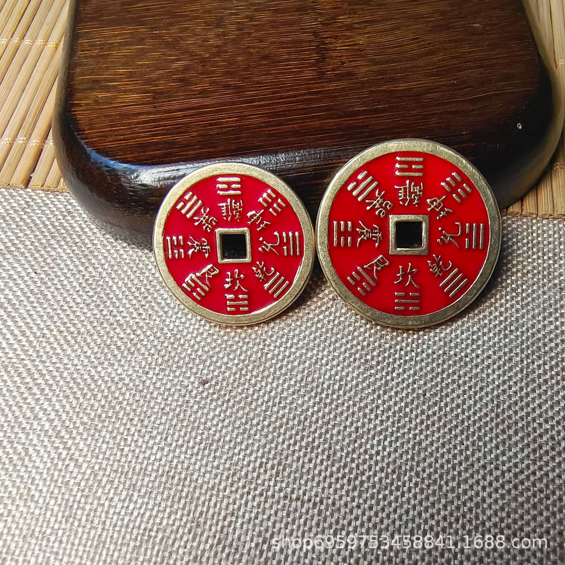 Factory direct supply thick pure copper mountain ghost spend money feng shui auspicious supplies cinnabar brass mountain ghost money gossip money wholesale