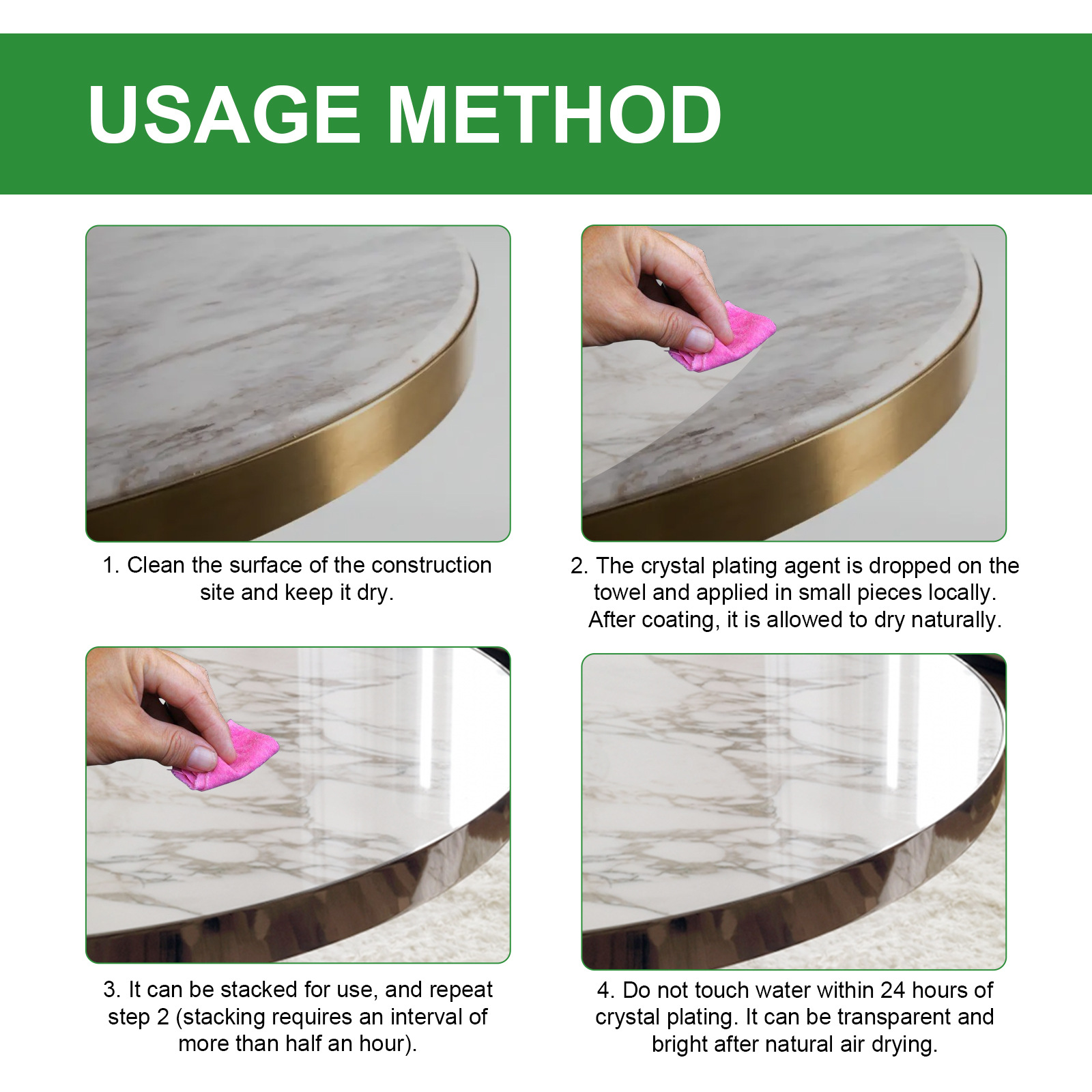 Jue-Fish Stone Crystal Plating Agent Marble Polishing Nano Crystal Liquid Tile Scratch Repair Brightening Restoration