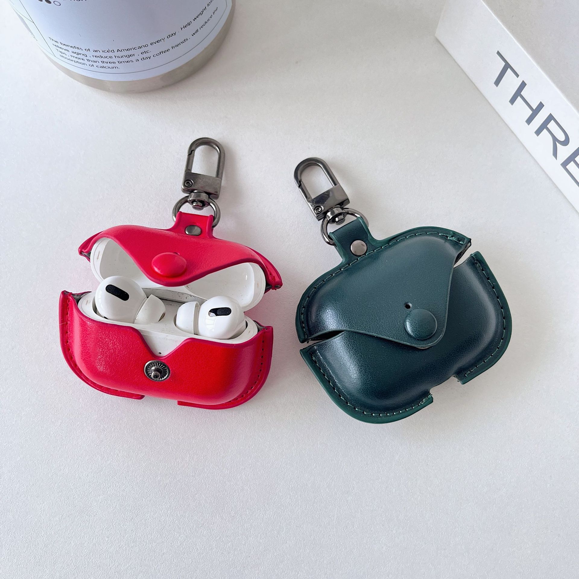 New Apple AirPods 2025 Pro 3 Model Earphone Case Oil Leather Shaped Earphone Cover Retro Portable Earphones