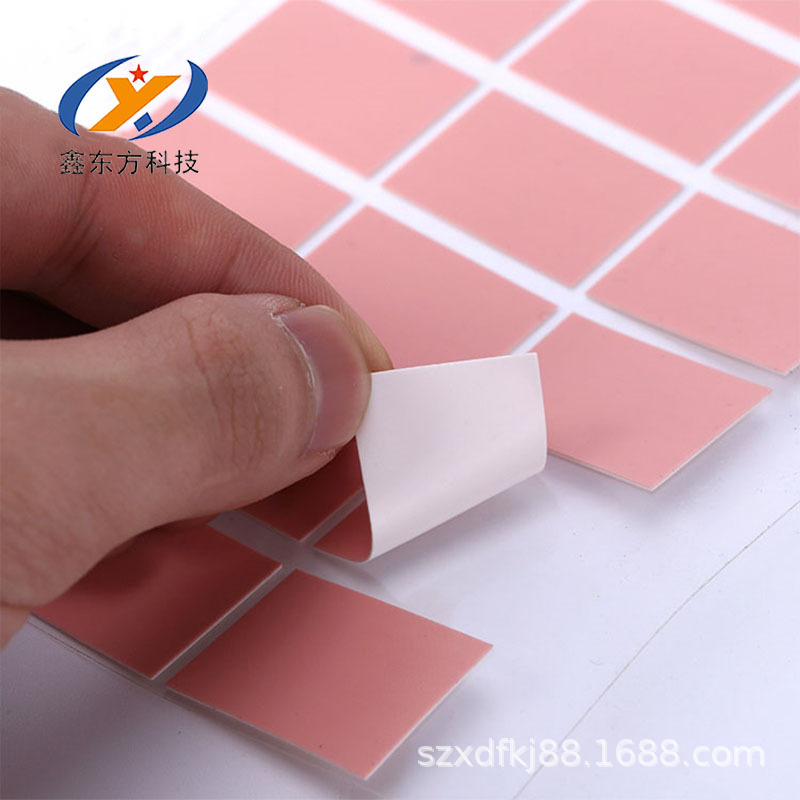 In stock supply beigs thermal conductive silicone film high voltage resistant insulation gasket electronic power cooling fin die cutting