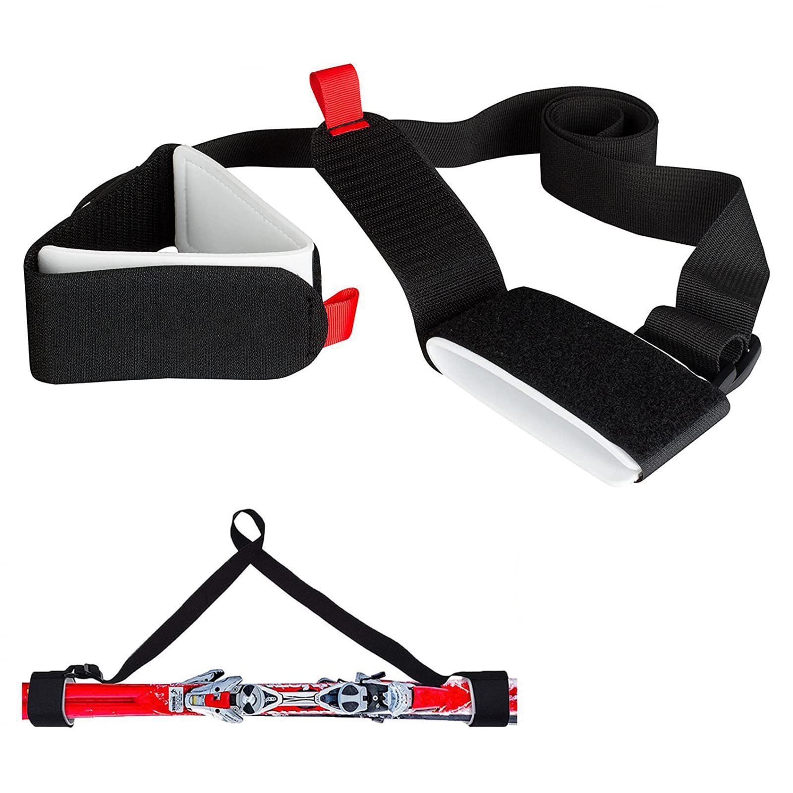 Cross-Border Adjustable Ski Shoulder Strap with Waterproof Velcro for Ski and Surfboard Carrying and Securing
