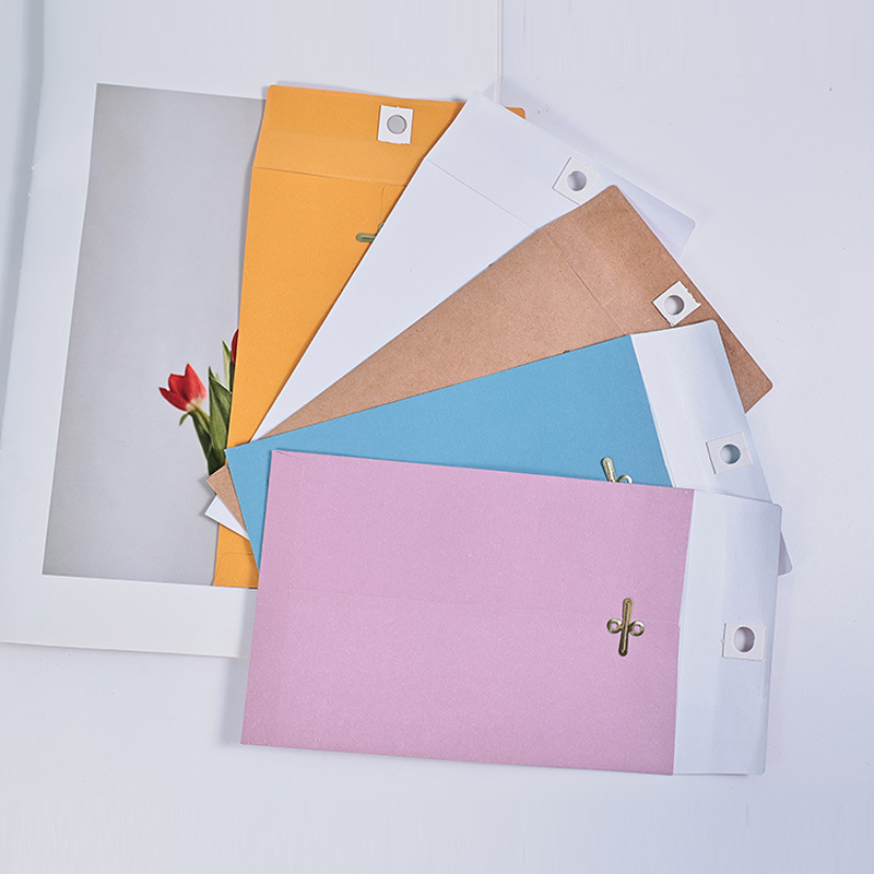 Source Factory Custom Small Iron Buckle Envelope Bags, Marani Metal Ring Buckle Kraft Paper Custom Printing