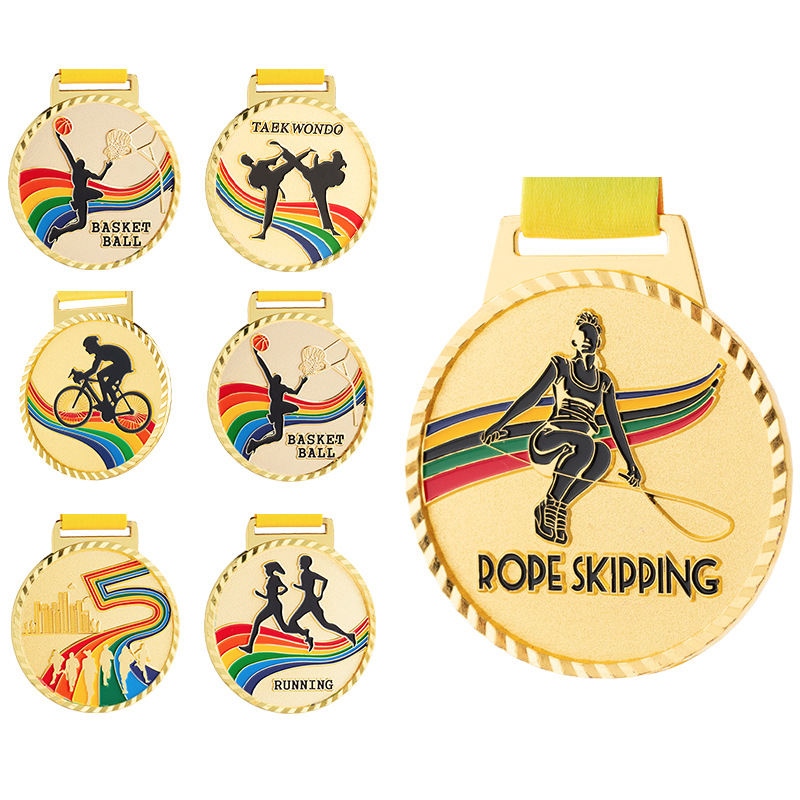 Metal Medal Custom Games Competition Gold, Silver and Bronze Listing Custom Marathon Running Commemorative Small Medal Making