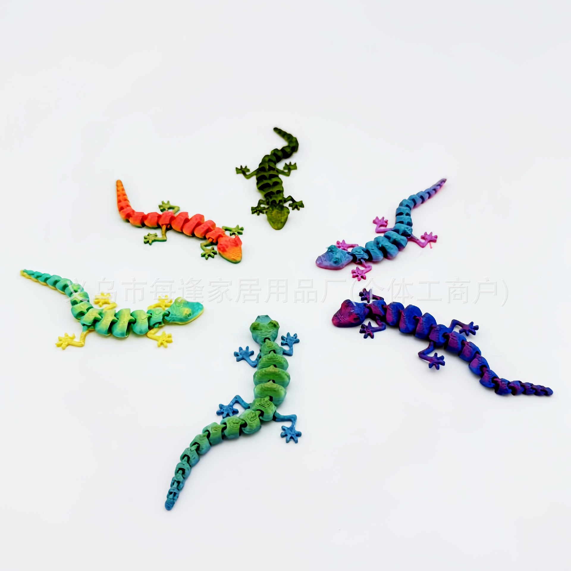 Every Time a 3D Printed Farm Produces Multi-Colored Small Geckos, Cross-Border Mini Movable Jointed Decorative Creative Ornaments Toy Factory Is Created