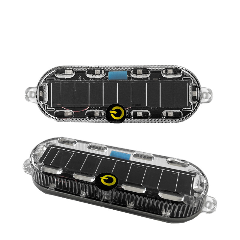 Motorcycle electric car warning light rear color flashing light led decorative light wiring-free solar anti-collision taillight