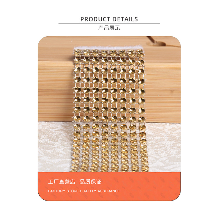 Hotel table decoration 8 rows mesh diamond napkin buckle napkin ring Festival wedding supplies artificial diamond decorative napkin ring