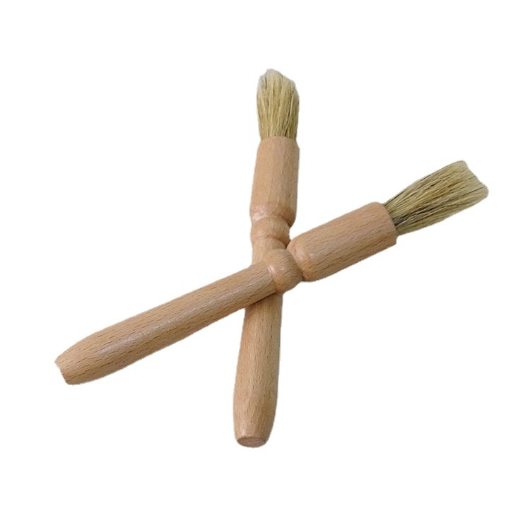 Cleaning brush coffee powder cleaning brush bar desktop hand grinder brush espresso coffee machine wooden handle brush