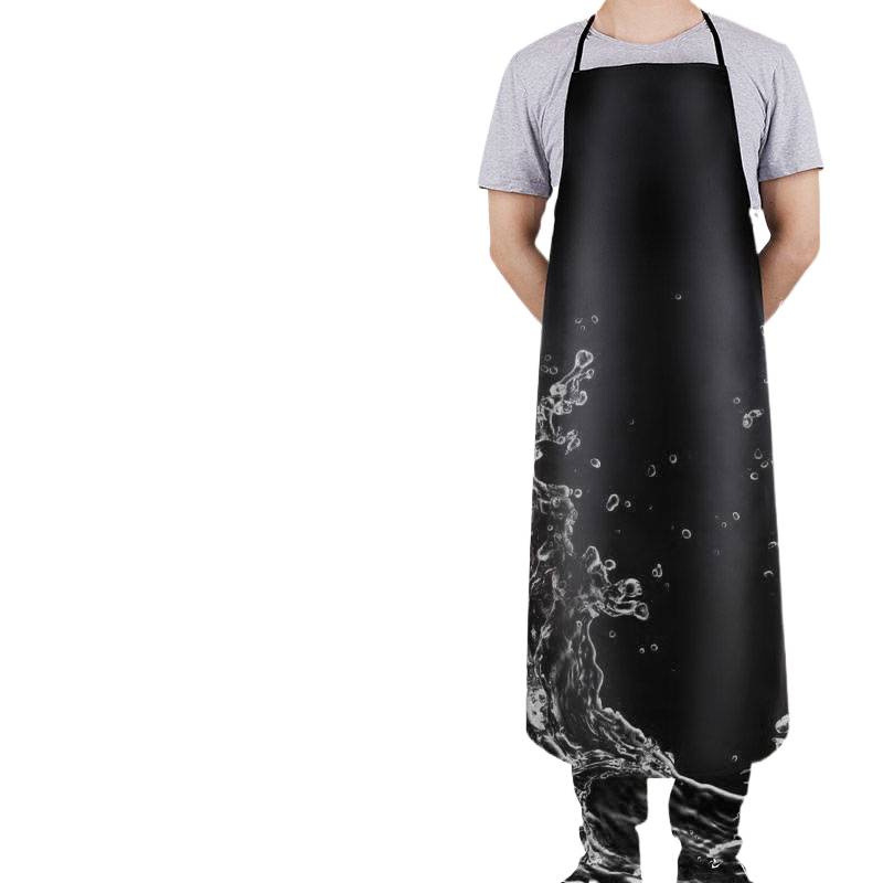 Waterproof and Oil-Proof Apron, Dishwashing Leather Apron, Oilcloth Polishing Spot Welding Pvc Fish Skin Factory Pvc Apron