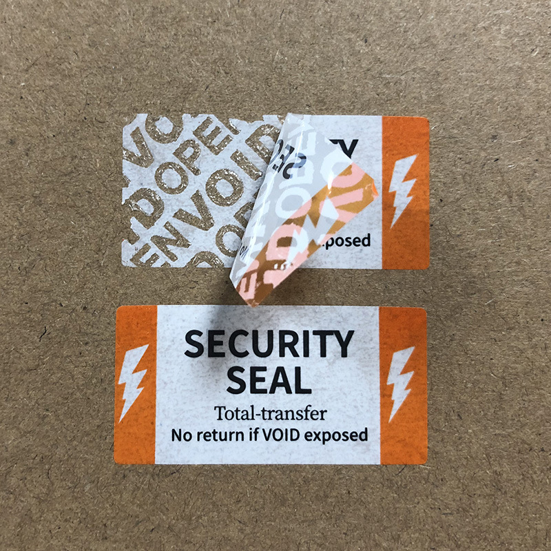 Fluorescent anti-counterfeiting label Anti-disassembly VOID sealing sticker tearing invalid disposable label fluorescent blue reverse cursor sticker