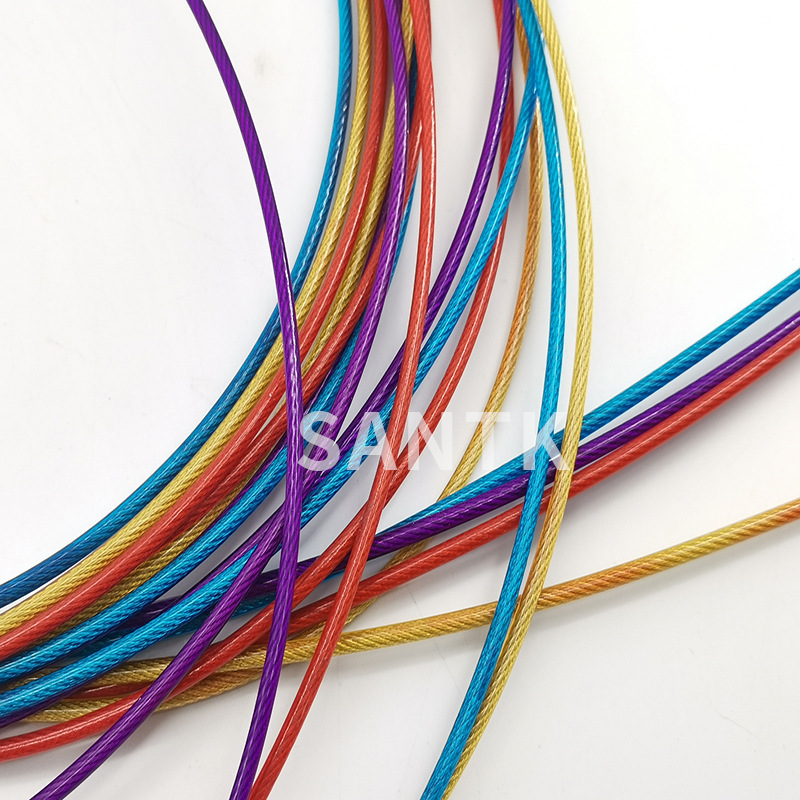 Rubber-Coated Steel Wire Rope Red Blue Purple Golden Yellow Rubber-Coated Pvc Nylon Rope Complete Specifications Factory Direct Sales