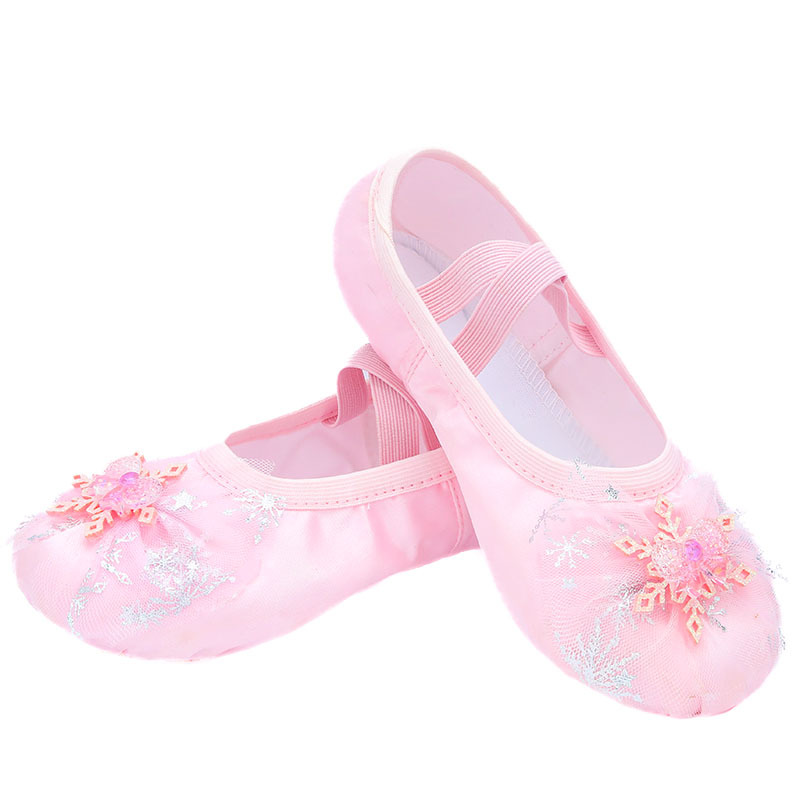 Ballet Dance Shoes Soft Sole Women's Summer Kidsren's Dance Special Satin Princess Girls Performance Practice Lace-free Pink