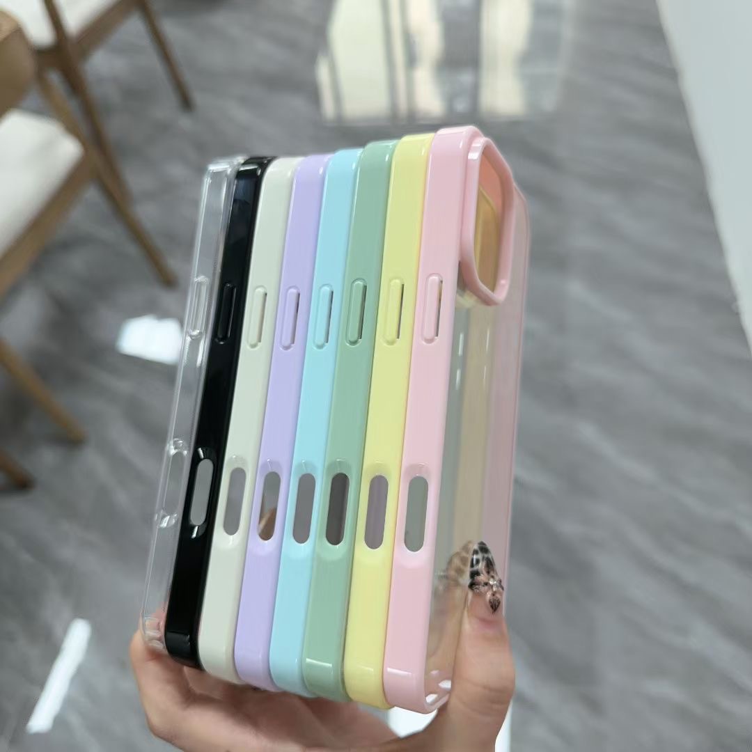 Suitable for Apple 17Promax/16 Cream Glue Mobile Phone Case Candy Color 15/14/13Pro Dopamine Colorful Case