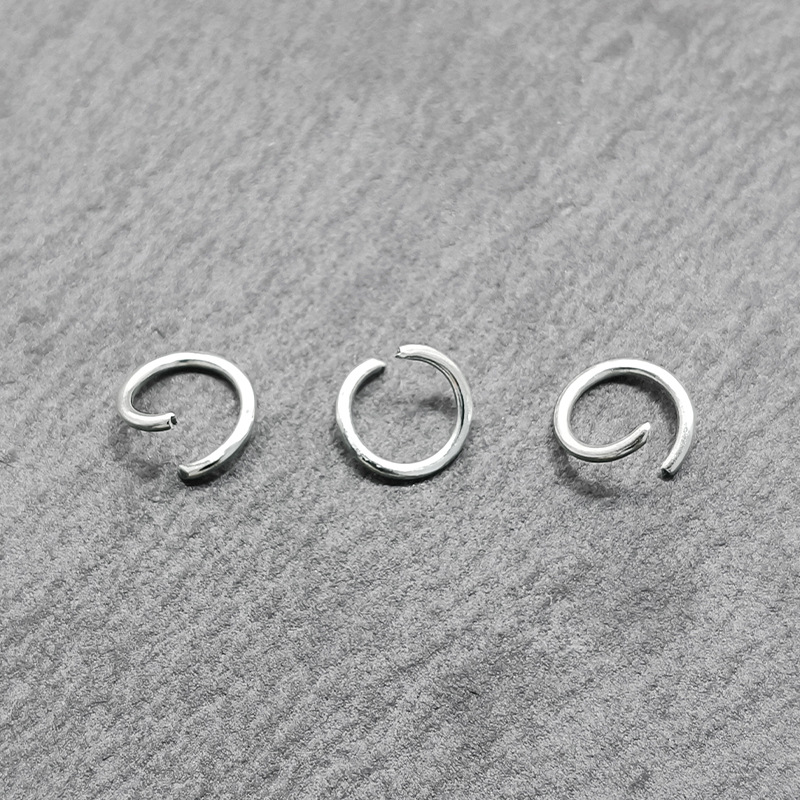 Iron open ring single ring plated gold silver round open ring diy jewelry closing buckle connection ring accessories