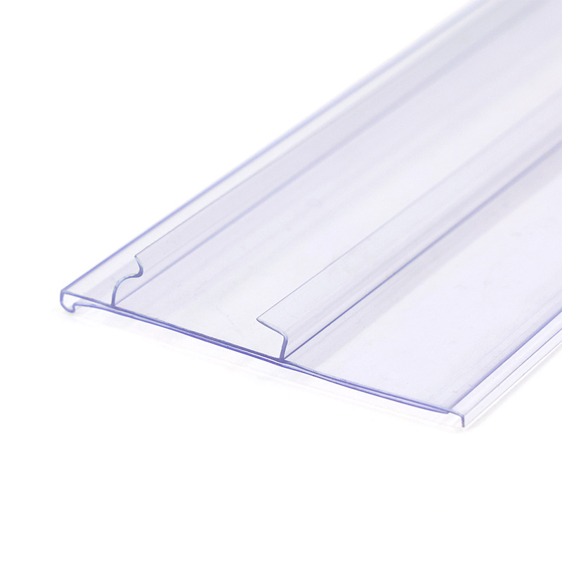 Pvc Special-Shaped Material Supermarket Shelf Price Tag Label Strip Convenience Store Price Strip Anchen Style Shelf Transparent Card Strip