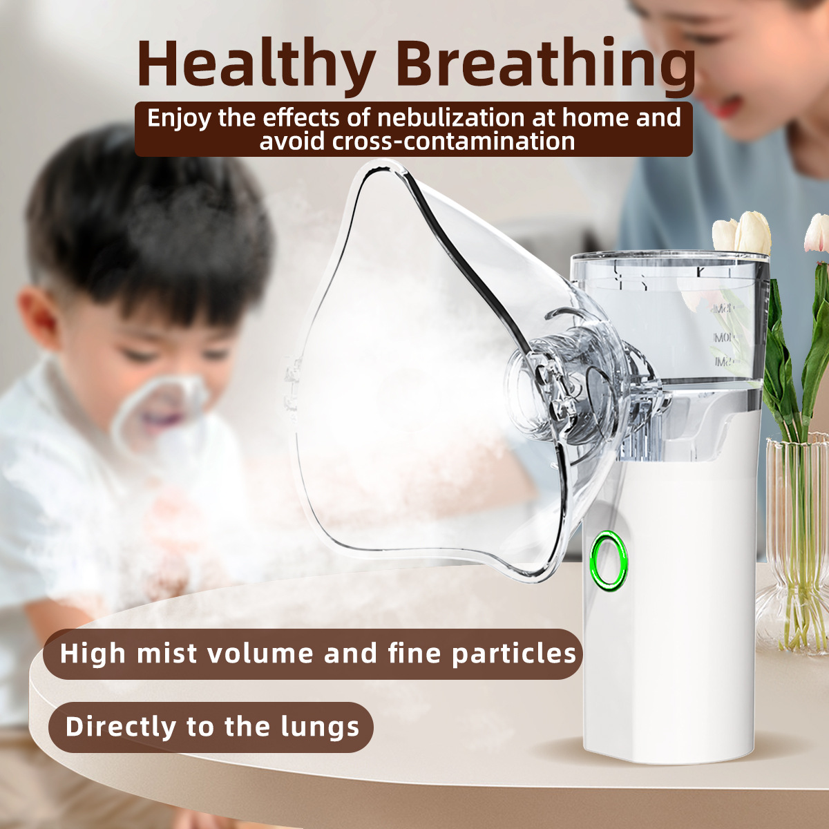 Hand-held Nebulizer Protective Accessories Mask Children's Mask Adult Mask Bite Mouth 5-piece Inhaler Mask