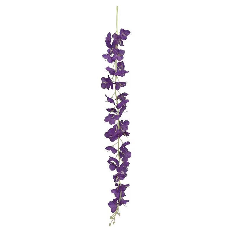 Custom wall hanging violet flower string simulation wisteria flower interior decoration ceiling decoration encryption silk cloth bean flower