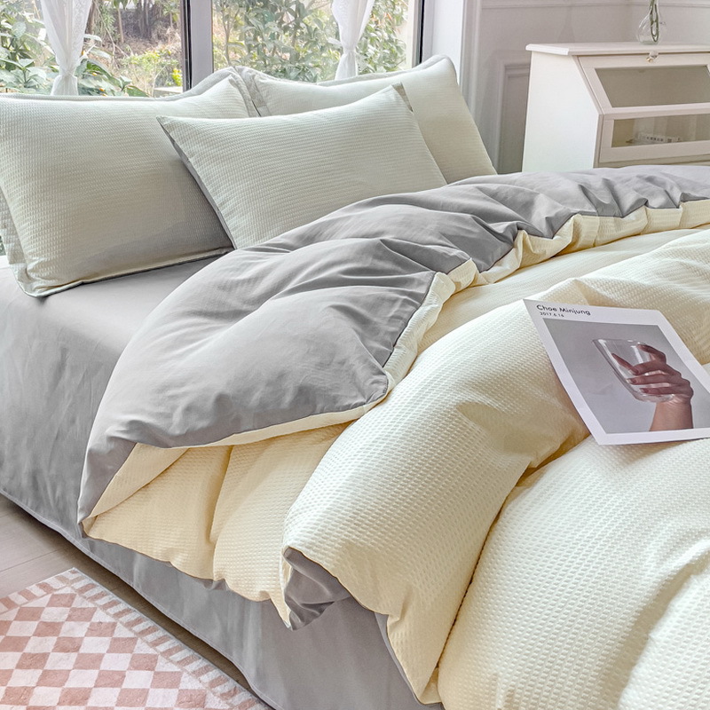 Bed Four-Piece Bed Bed Sheets, Quilt Cover, Student Dormitory Three-Piece Set, 2025 New Four-Season Universal Nantong Home Textiles