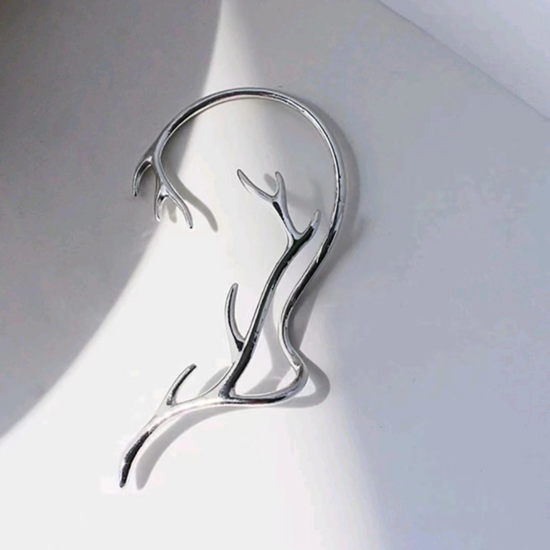 European and American Ins Style Geometric Antlers Earrings Women's Personality Fashionable Elegant Earrings Round Earrings Women's Earrings