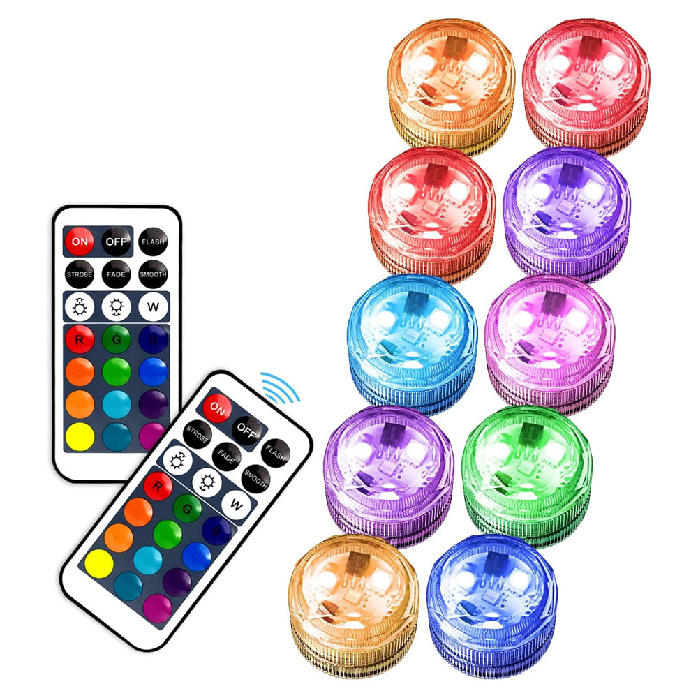 Светодиодная лампа с пультом, маленькая подводная лампа, лампа с алмазной ручкой, аквариумная лампа, подводная лампа, лампа для вазы