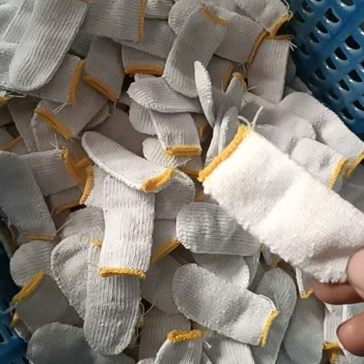Finger Cots Cotton Yarn Strong Handmade Labor Protection Non-slip Wear-resistant Cloth Finger Cots Protective Cotton Thread Thickeneded Durable Thread Finger Cots